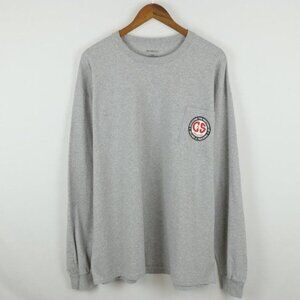 Sportex Safety Men's 2XL Gray Cotton Crewneck Graphic Long Sleeve Pocket Tee